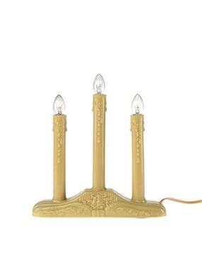 3 Light Electric Candolier Indoor Christmas Candle Lamp, Ivory